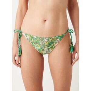 Ted Baker Leroni Reversible Tie Side Bikini Bottom Floral Mid Green Size 0 NWT